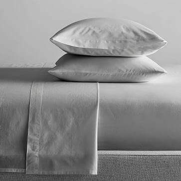 400 Thread Count Organic Cotton Percale Sheet Set, Queen, Platinum