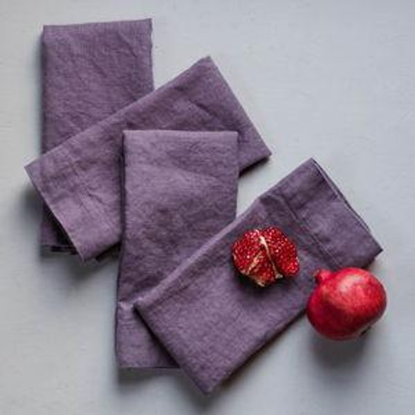 St. Barts Linen Napkin Set of 4—Fig