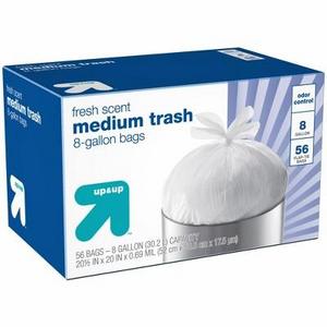 Medium Flap Tie Fresh Scented Trash Bags - 56ct - up & up™