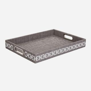 Chain Linen Classic Grey Rectangular Chain Tray