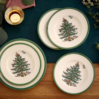 Christmas Tree Bread & Butter Plate, Set of 4