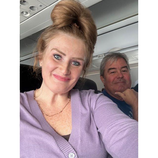 Our first flight together! Nashville here we come!
