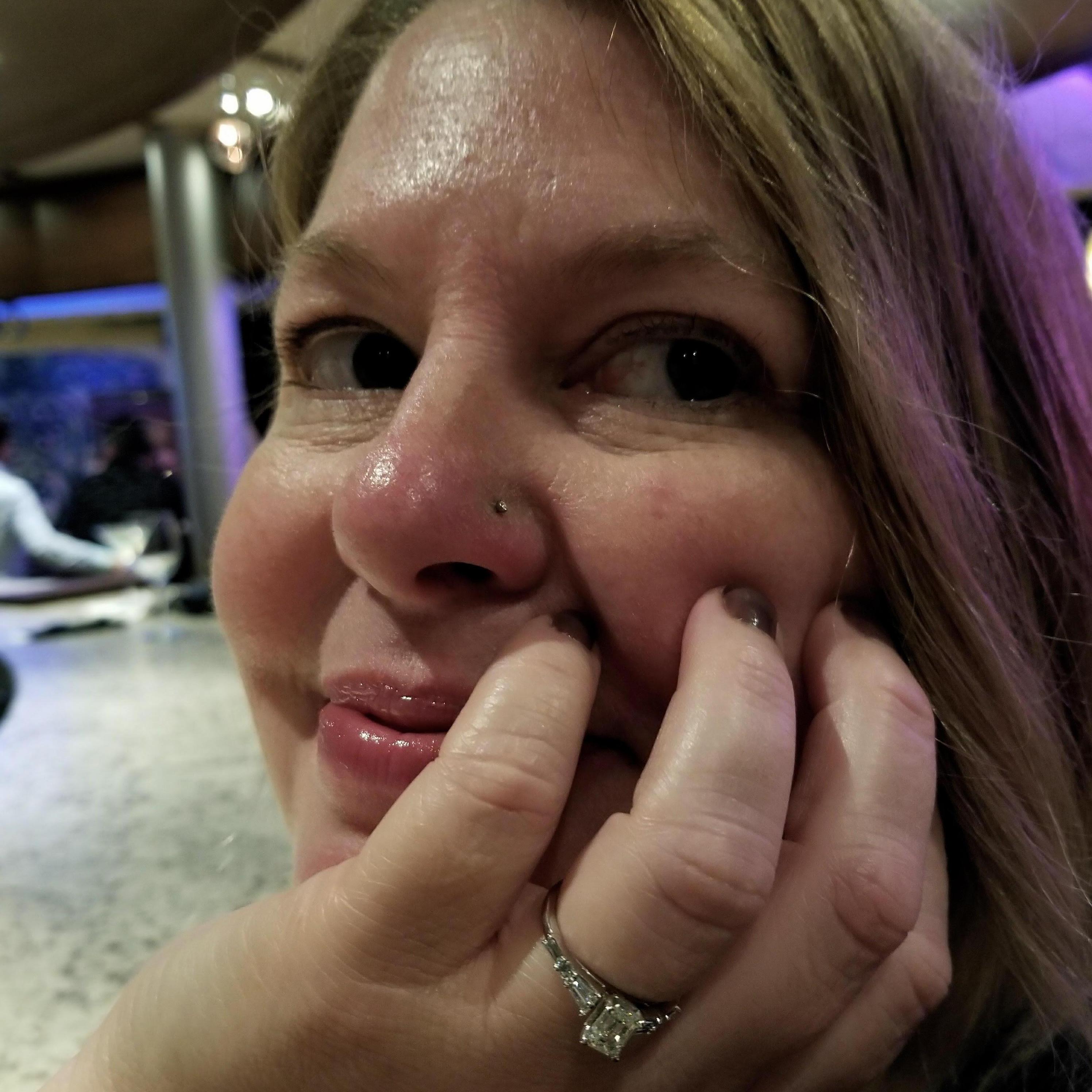 Celebrating with cocktails the night of our engagement