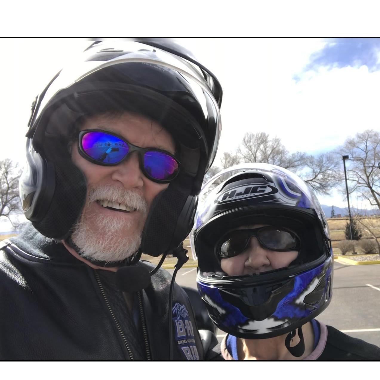 One of Don's first motorcycle rides.  Windy day in Colorado Springs, CO.