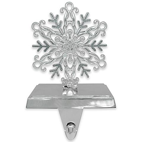 Silverplated Snowflake Stocking Holder with Swarovski® Crystal Accents
