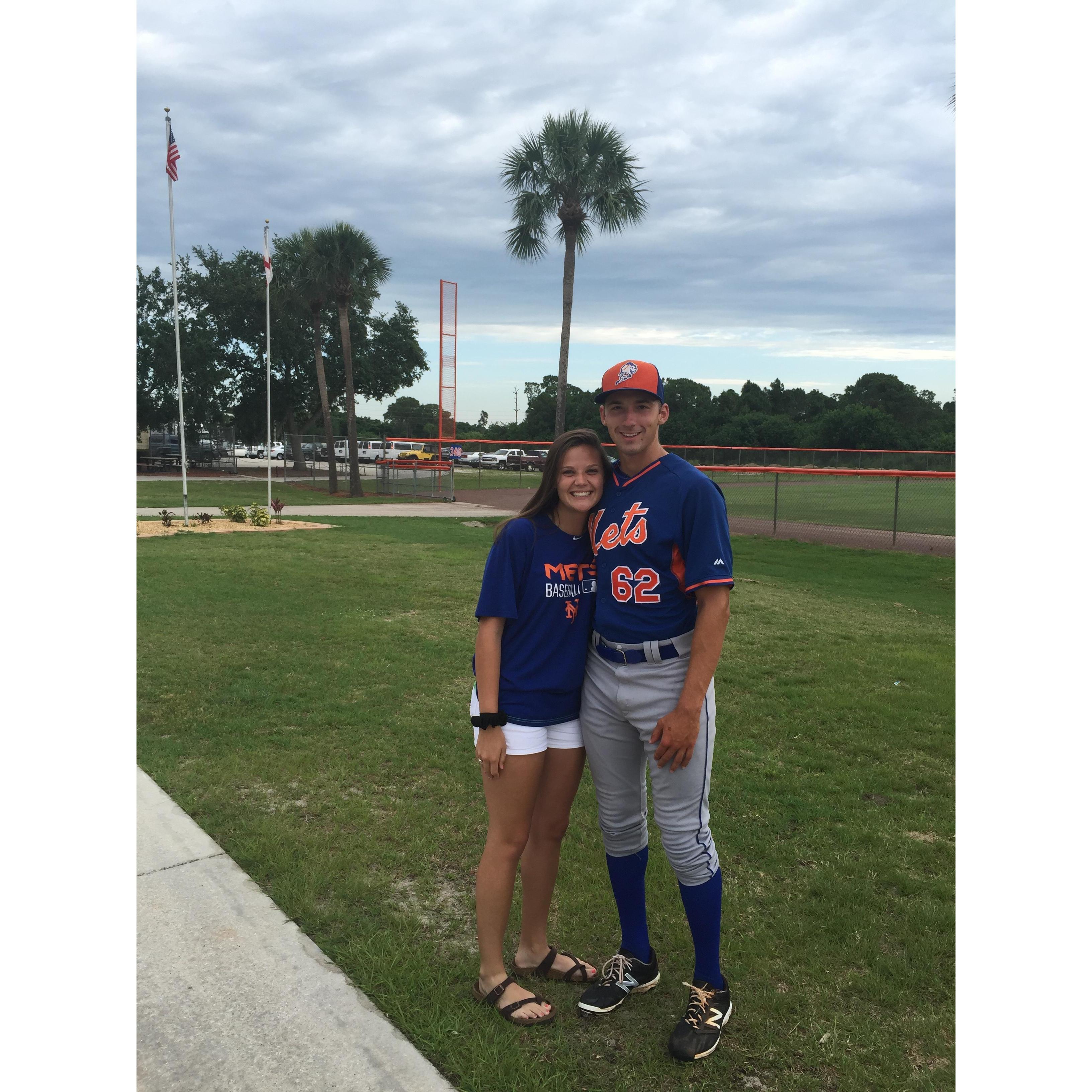 My first visit to see Jake during our first round of long distance - Spring Training @ Port Saint Lucie FL
May 2016