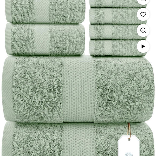 Green Bath Towel Set