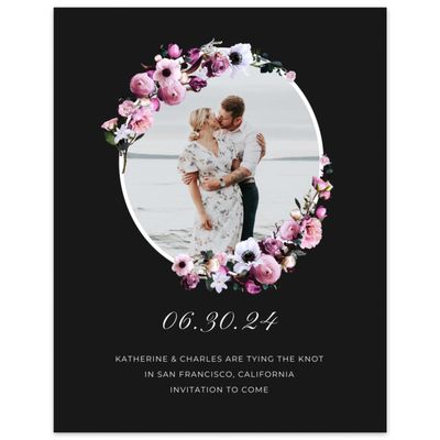 Black Wedding Digital Save the Date - Napa Classic