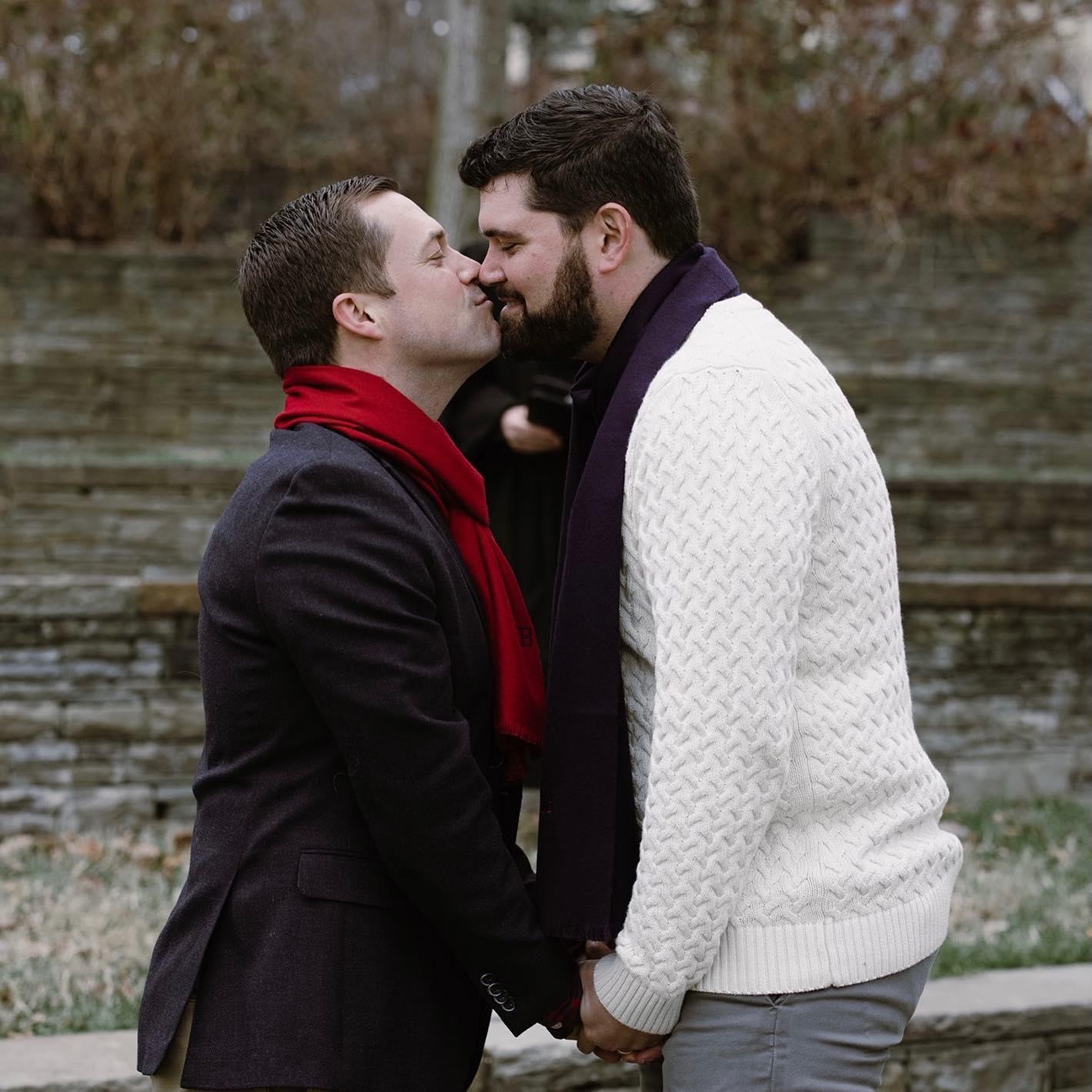 On New Year's Eve 2020 Joe and James were married by The Honorable Randolph D. Moss, for whom James clerked, in a private, COVID-safe ceremony on the grounds of the National Cathedral in Washington DC