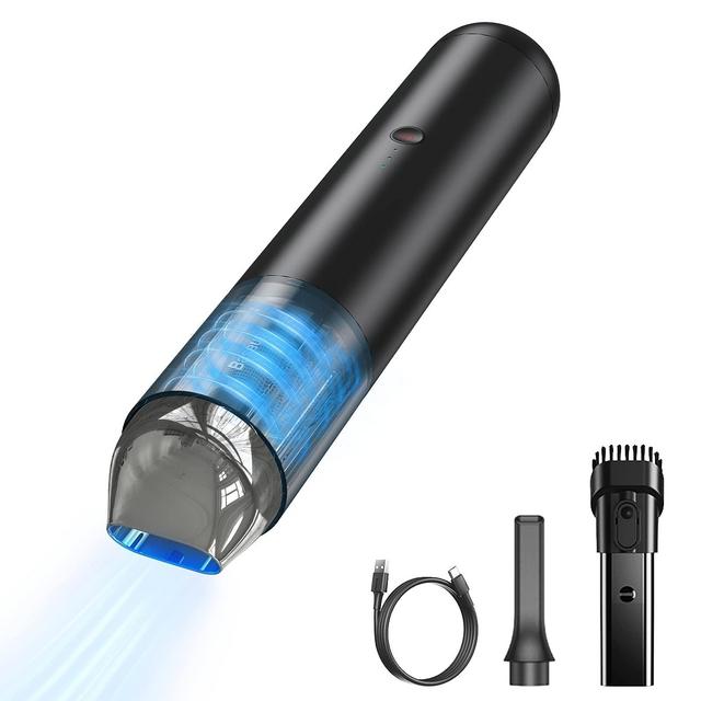 Baseus Car Vacuum Cleaner, Handheld Vacuum Cordless 135W High Power Portable Small Mini Rechargeable Hand Vacuum with LED Light for Car, Home, Kitchen - A3