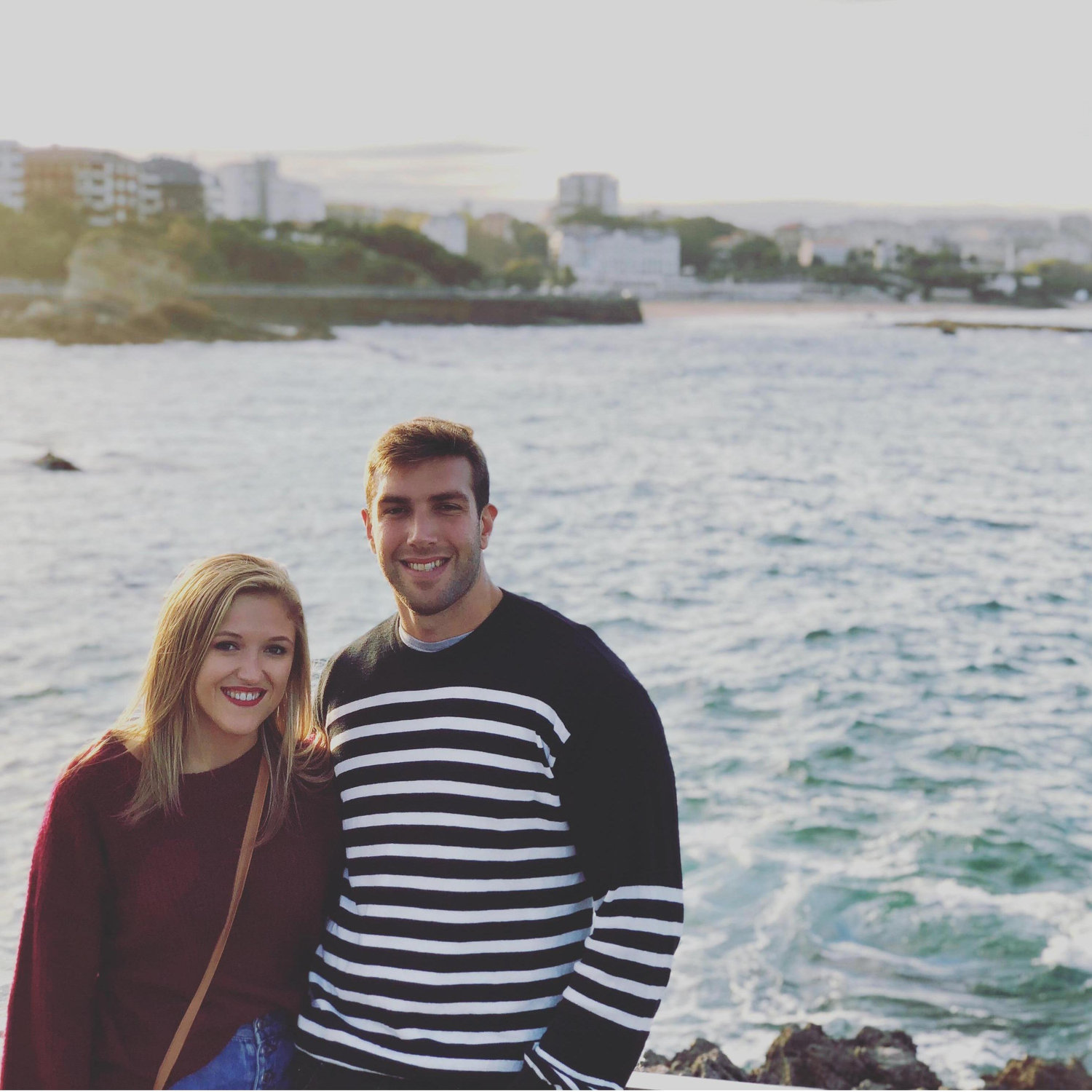 This blissful day in Santander after 3 months apart ended with a glass of wine oceanside as the sun went down. Perfect.