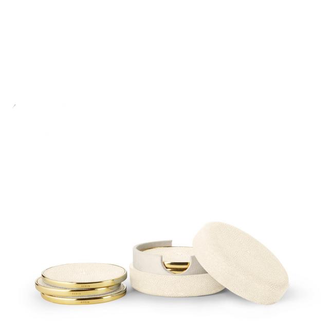 Shagreen Coaster Set Cream