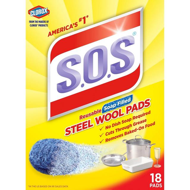 S.O.S Steel Wool Soap Pads 18 Ct