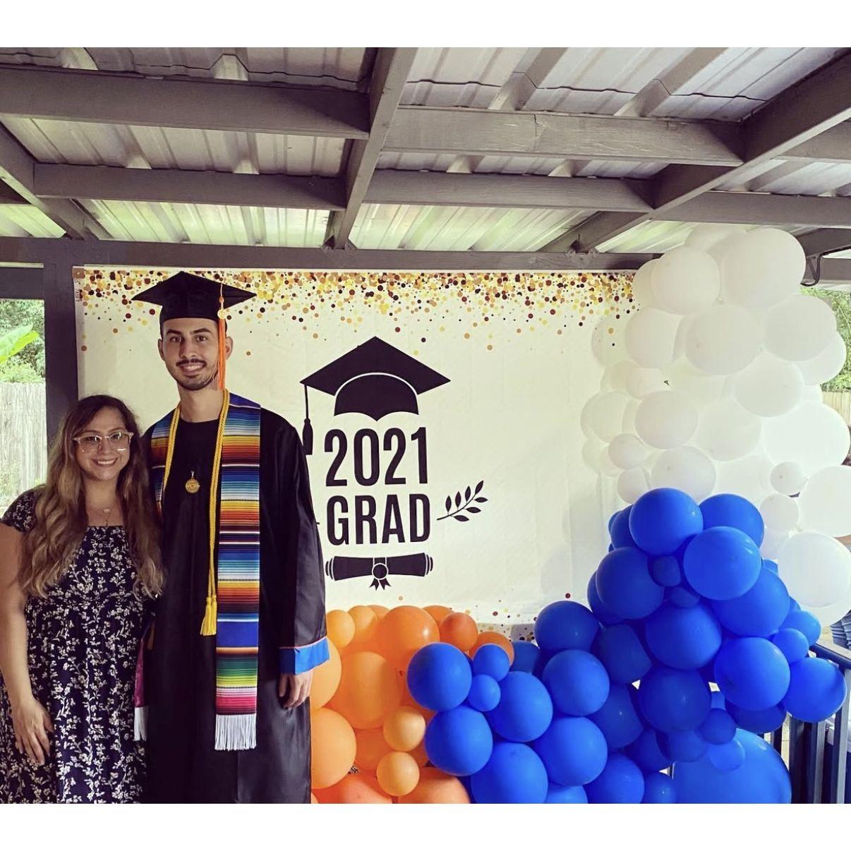 Israel's graduation party for his Bachelors from UTA