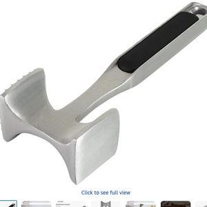 KitchenAid Gourmet Multi Sided Meat Tenderizer for Pounding Meats, Nuts, Shellfish, ect, Hang Hole for Easy Storage, Hand Wash, One Size, Black