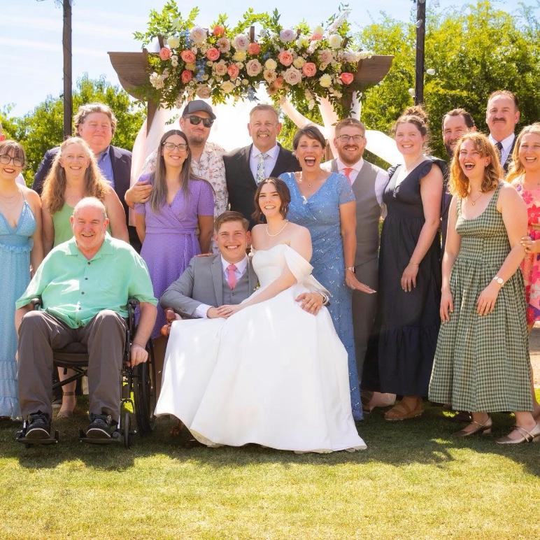 I met his whole family during Evan and Kayleah's wedding in California. I flew in the night before!