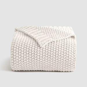 Cotton Fisherman Throw in Ivory