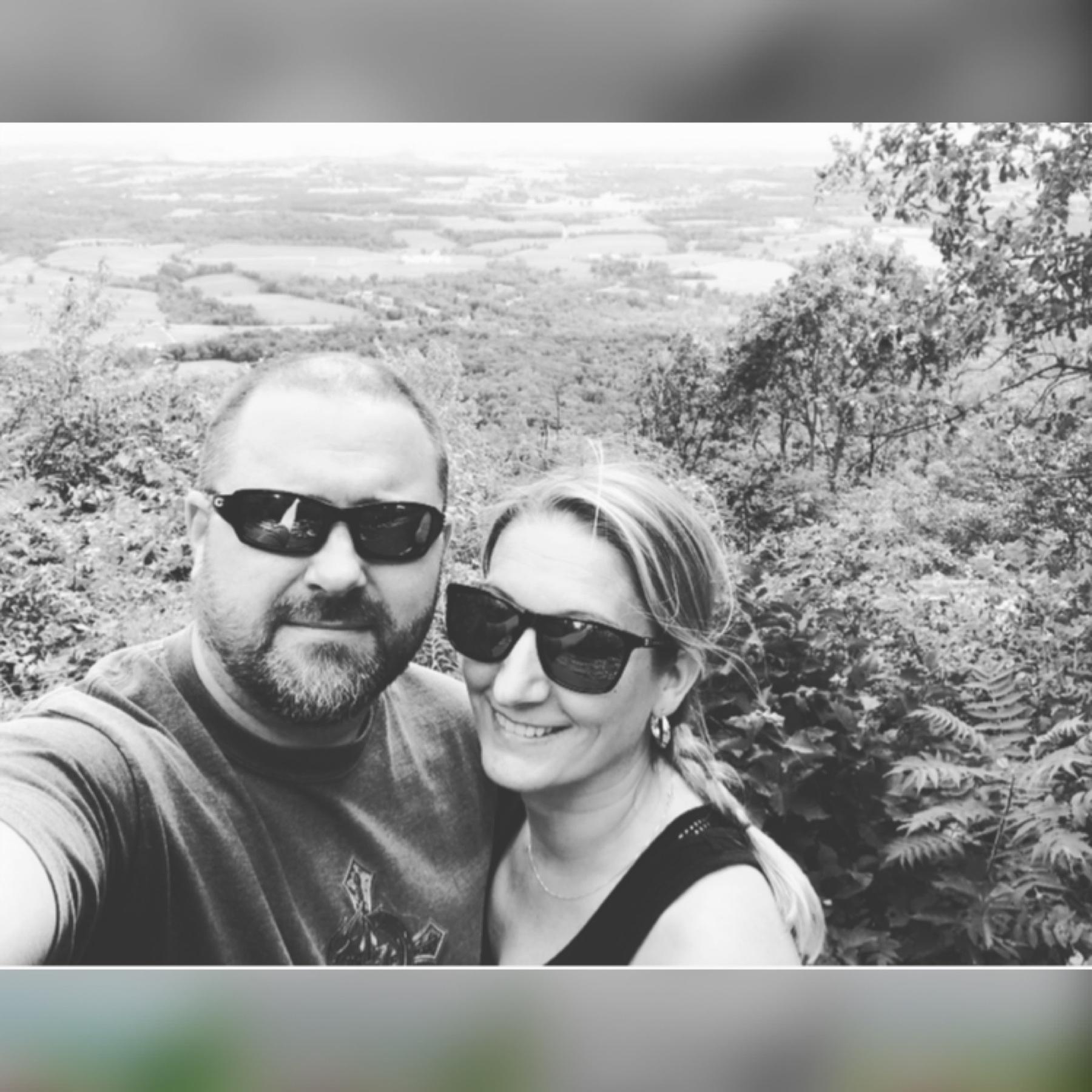 Our first photo together, PA, 2020