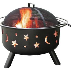 Big Sky Stars and Moon Steel Wood Burning Fire Pit