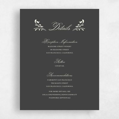 Dark Charcoal, Black Wedding Enclosure - Camberley
