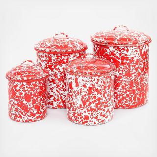 Splatter Enamelware 4-Piece Canister Set