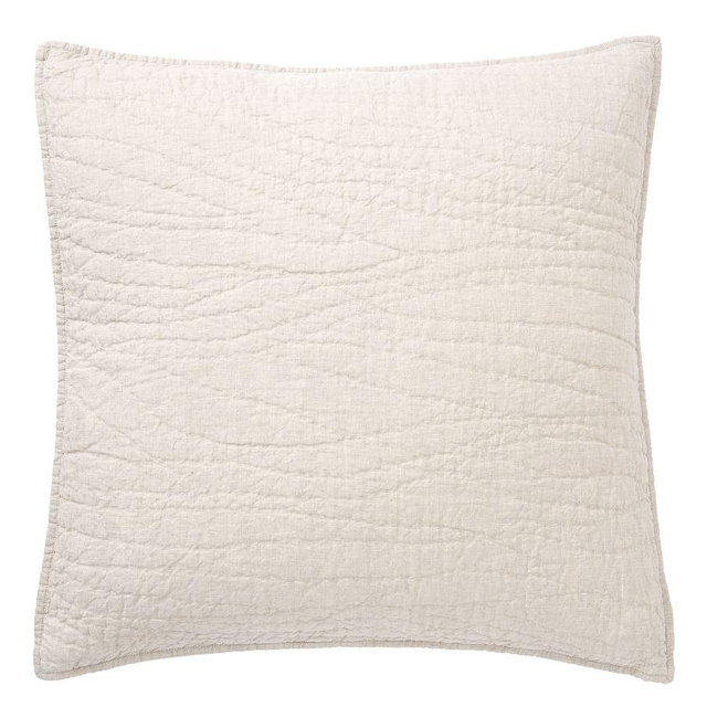 Flax Belgian Flax Linen Hand Stitched Euro Shams, Set of 3