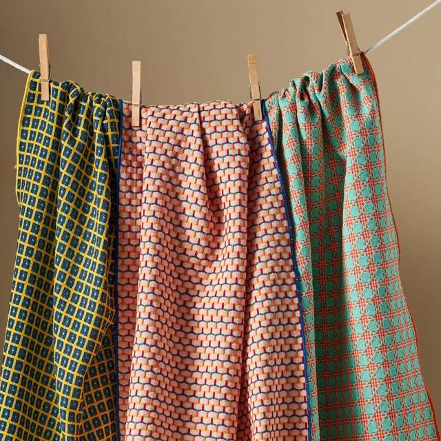 Woven Geo Jacquard Dish Towels, Set of 3