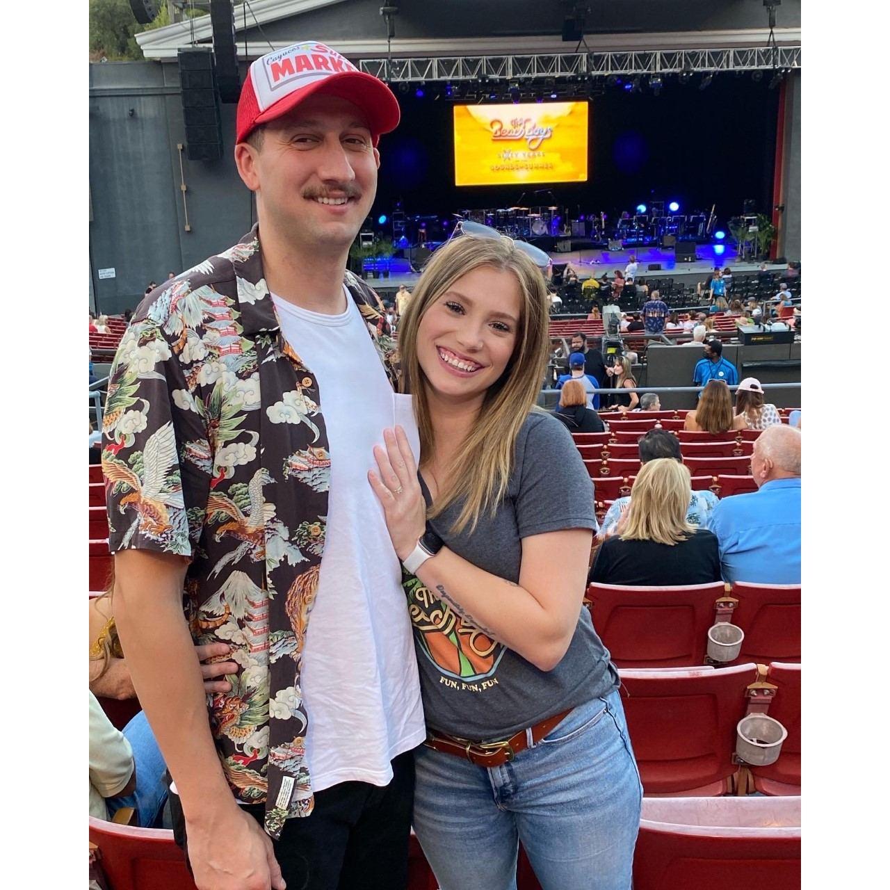 This photo was taken of us at the Beach Boys concern at the Greek Theater.