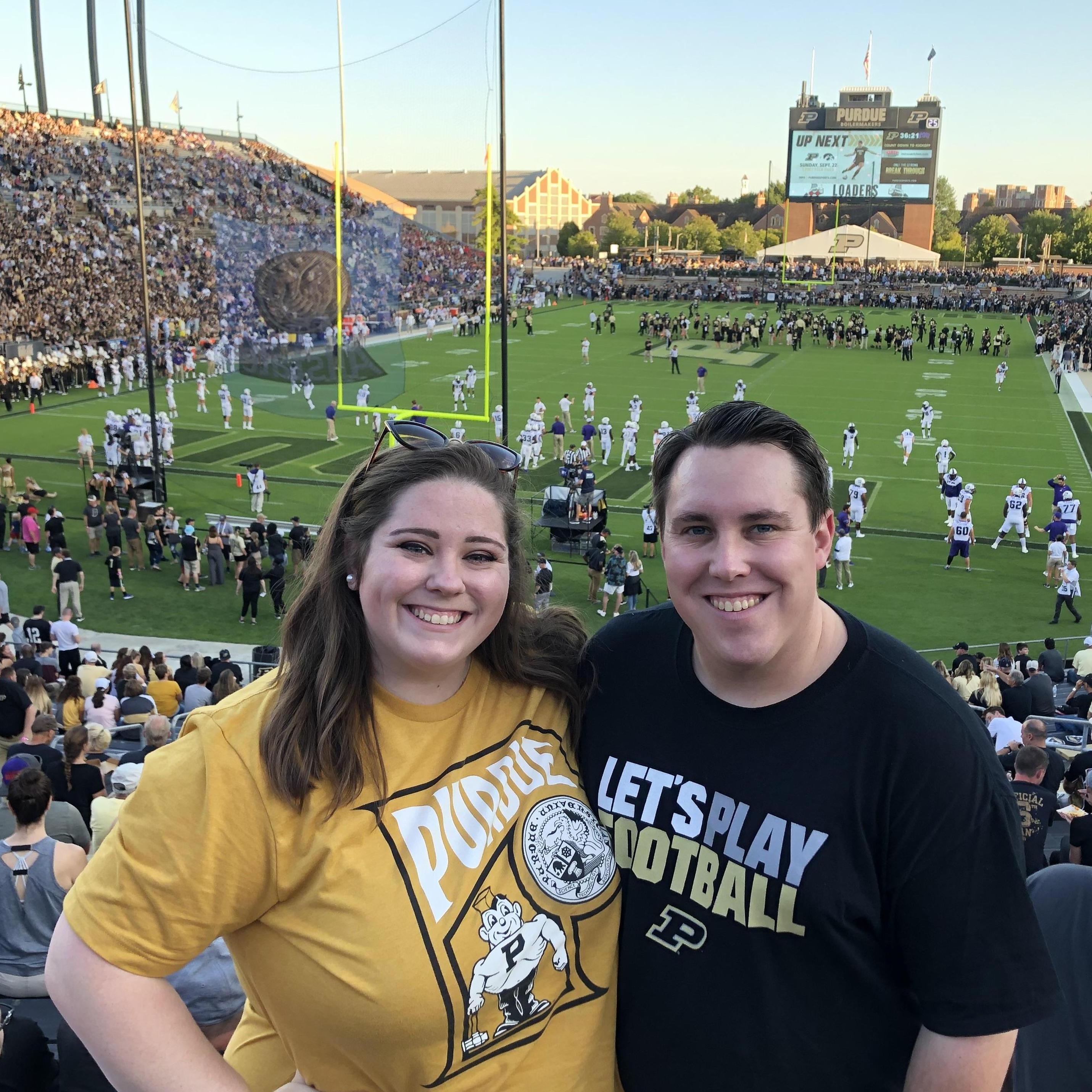 Sarah's first Purdue game!