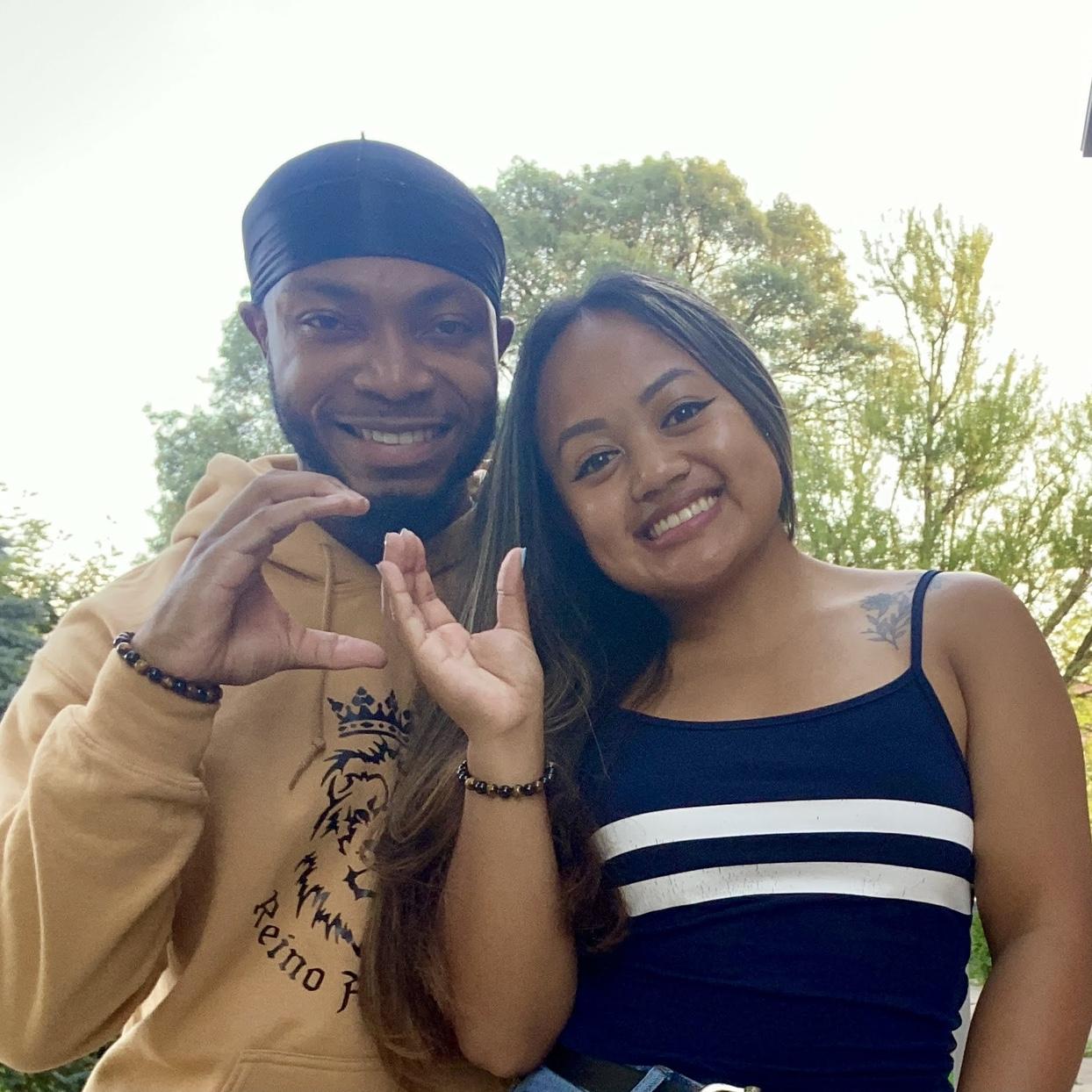 August 2021. First day of our last semester together at Clarke University