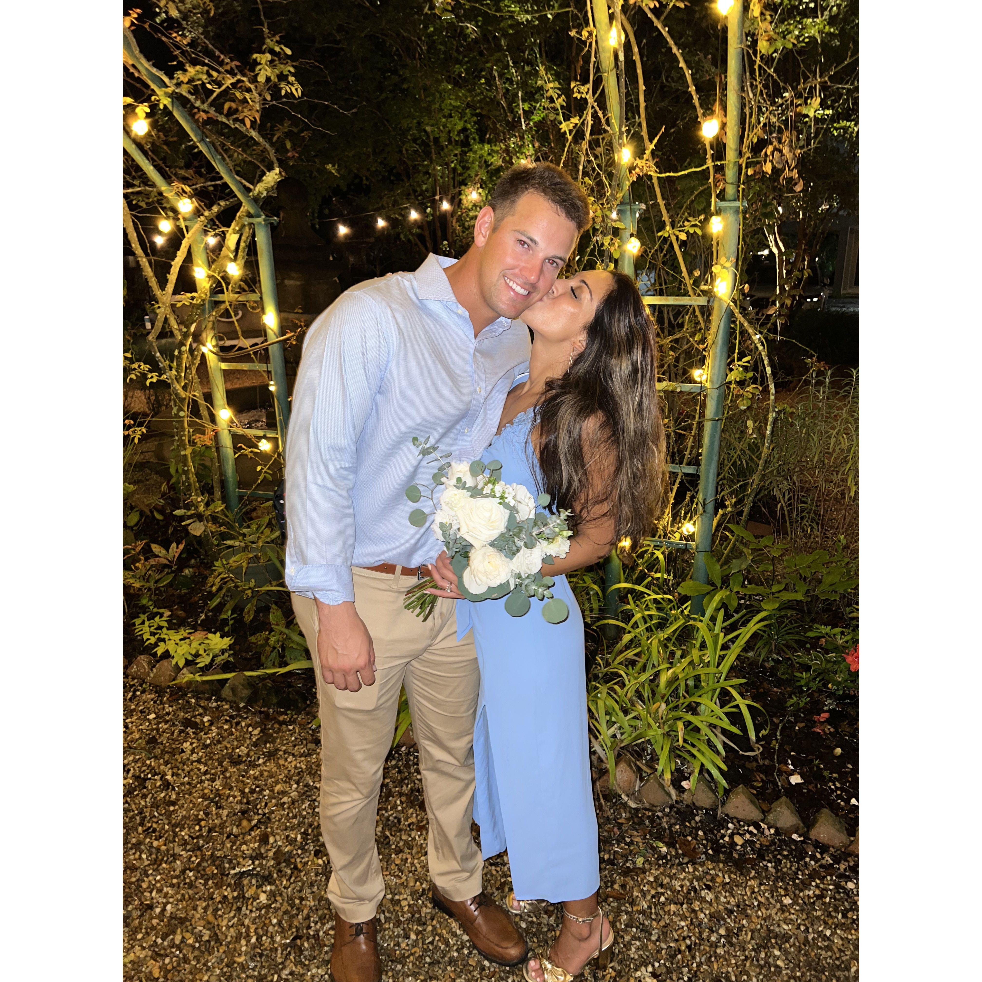 caught the bouquet at Baileys (jared's sister) wedding!