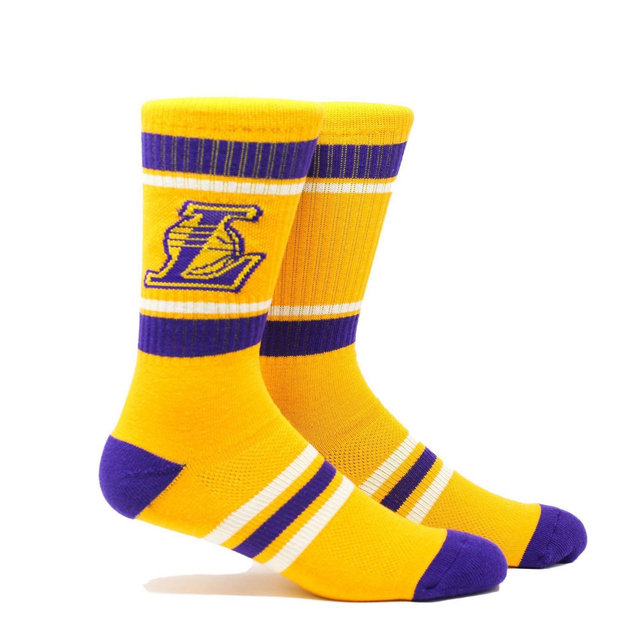 NBA Los Angeles Lakers Stripe Crew Sock
