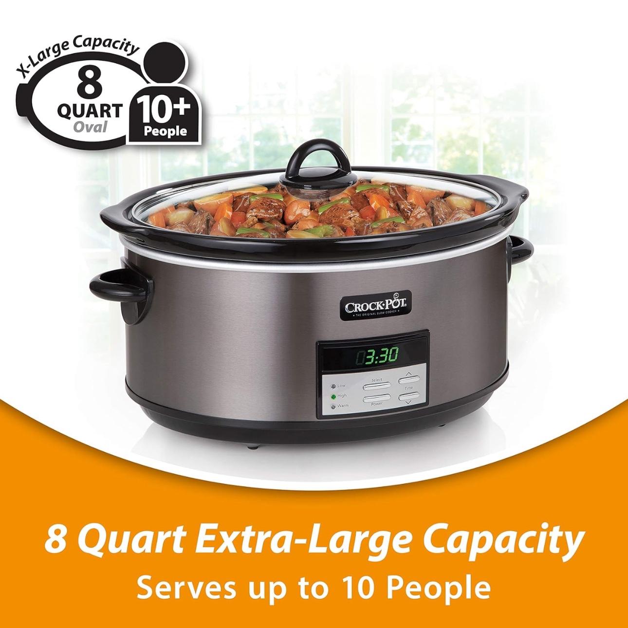 Crock-Pot 8-Quart Slow Cooker - Black