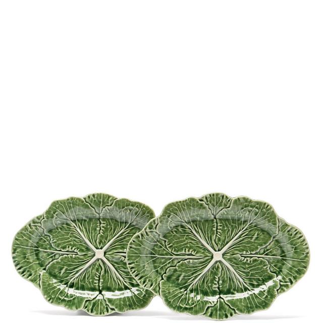 Bordallo PinheiroSet of two cabbage earthenware platters