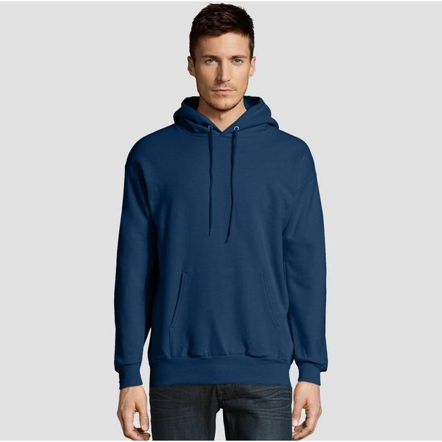 Hanes Men's EcoSmart Fleece Pullover Hooded Sweatshirt - Navy L