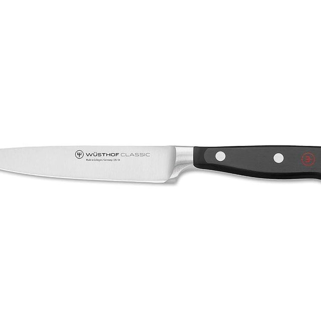 Wüsthof Classic 5 Inch Utility Knife, Black, Silver