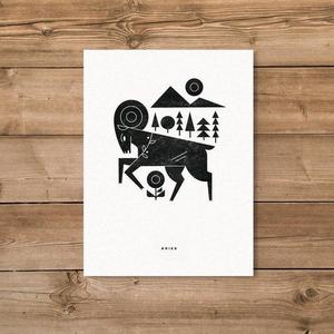 Aries Letterpress Print