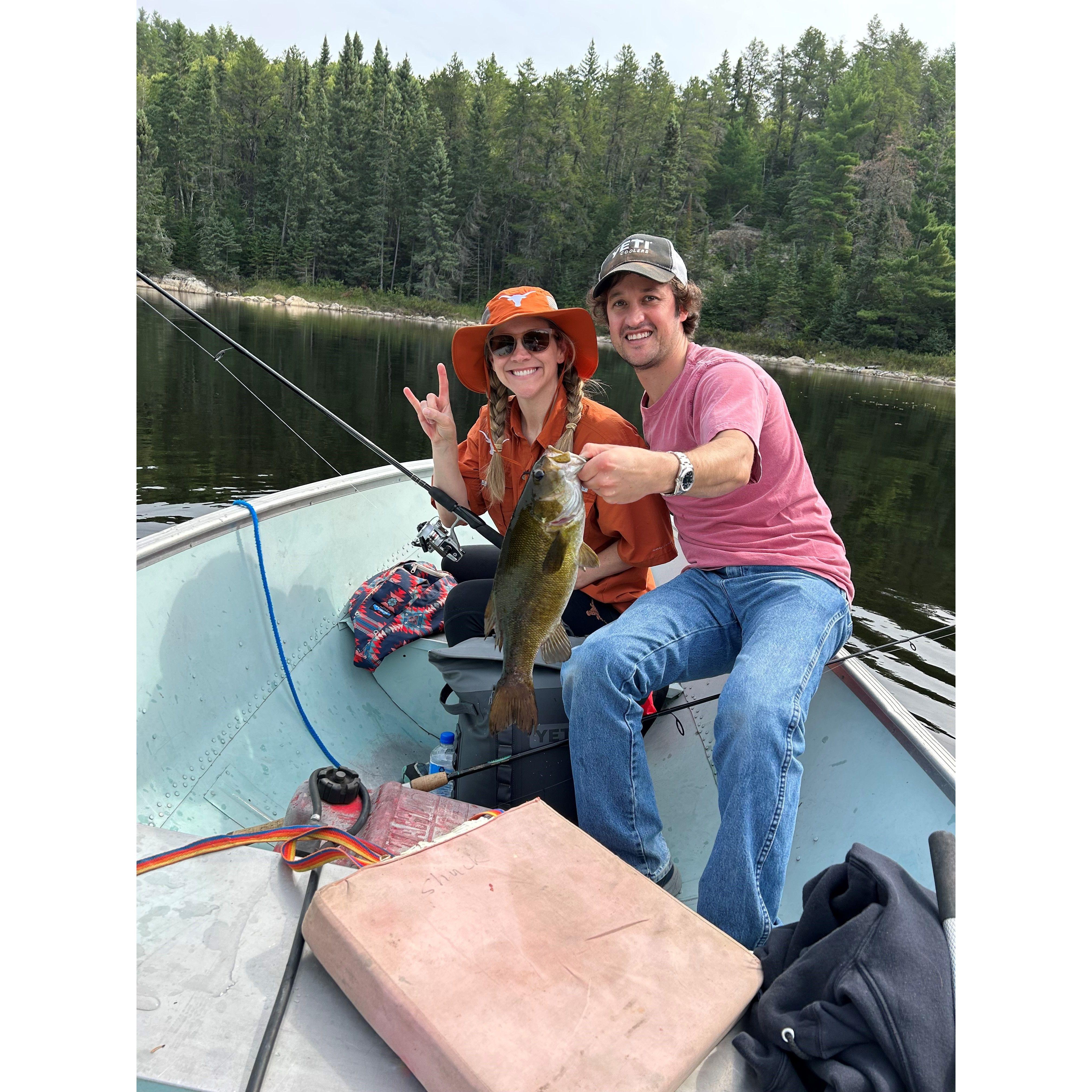 Caleb & SM's first fish!
