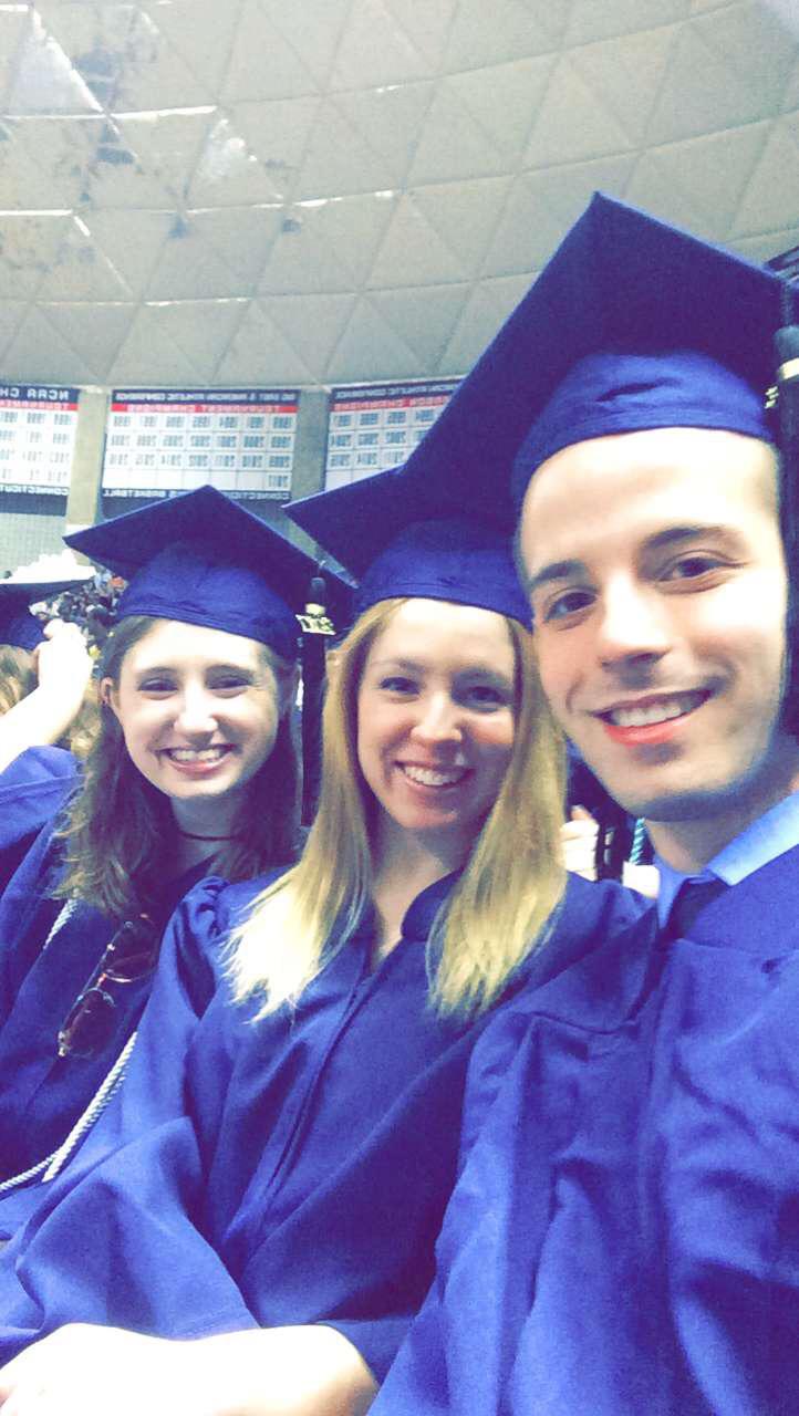 Graduation with bridesmaid Kristina