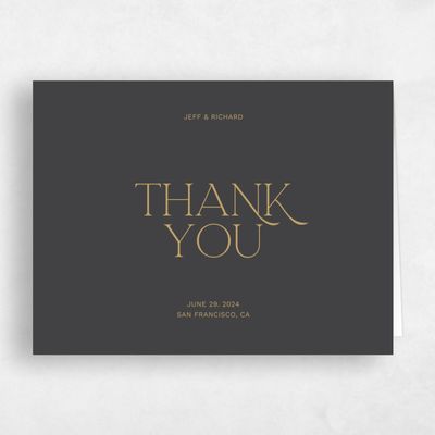 Black Typography Wedding Thank You - Hazeldale Landscape