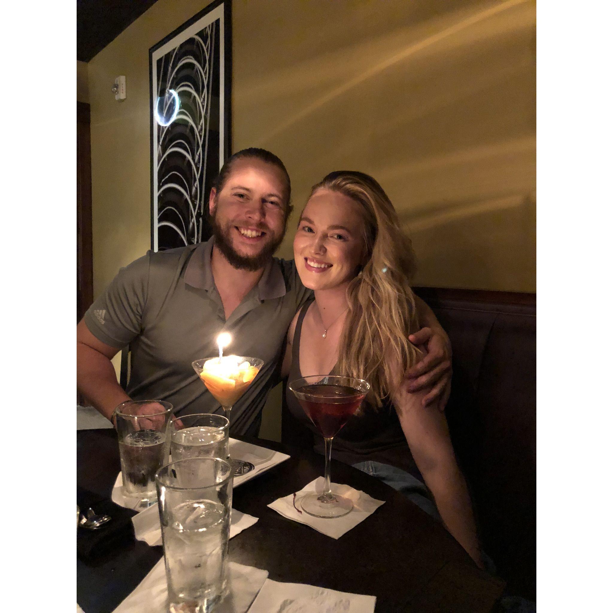 Anniversary date night at Ace Gillett's! This evening, we joined forces with our friends Matty P and Bri, as she met her in-laws... for the first time.