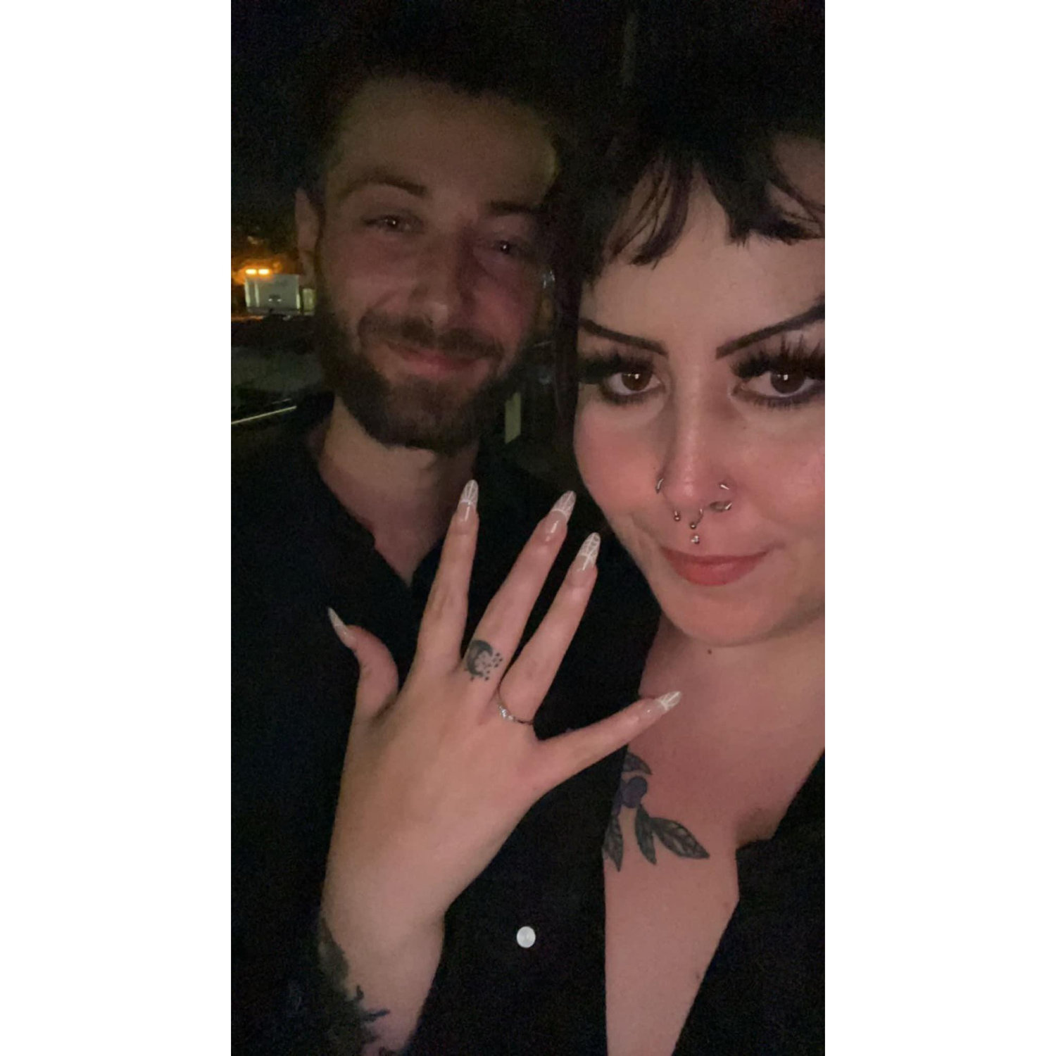 Right after Mika proposed in London. We spent 15 minutes giggling like children afterwards.
