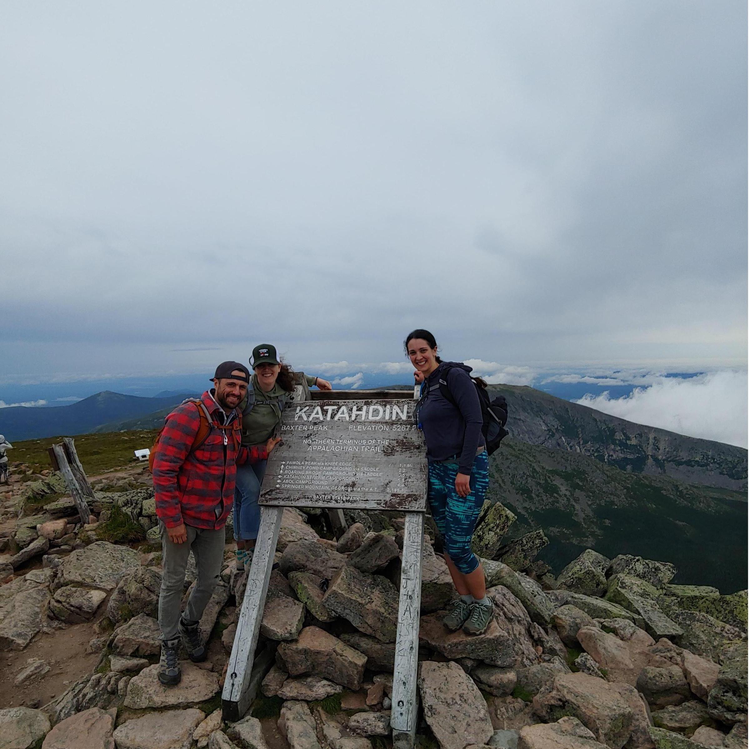 Summit of Mount Katahdin with April!