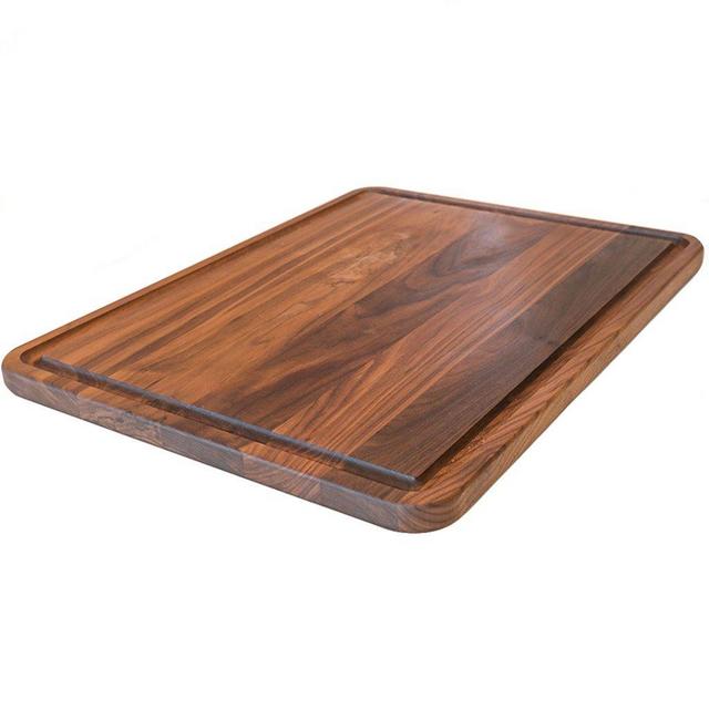 Extra Large Walnut Wood Cutting Board by Virginia Boys Kitchens - 18x24 American Hardwood Chopping and Carving Countertop Block with Juice Drip Groove