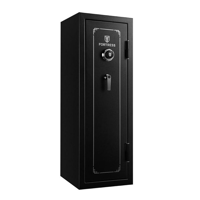 Fortress 14-Gun Fireproof Safe with Combination Lock, Black | 14-Gun with Combination Lock
