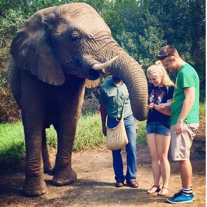 Meeting rescued elephants! One of our very first dates
Taken in: South Africa