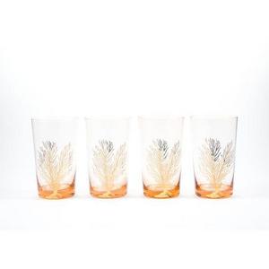 Rose Oceania Coral Highball Tumblers Set of 4
