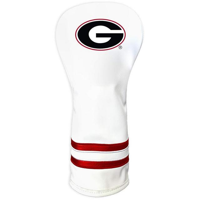 Team Golf NCAA White Vintage Fairway Golf Club Headcover, Form Fitting Design, Retro Design