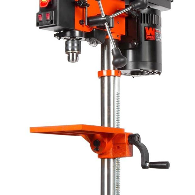 WEN 10-Inch Benchtop Drill Press, 6.2-Amp 5-Speed Motor with Cast Iron Construction, Laser and LED Work Light (DP1050)