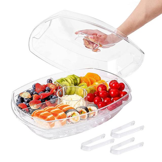 Rubbermaid rubbermaid brilliance food storage container, salad and snack  lunch combo kit, clear, 9 piece set 1997843